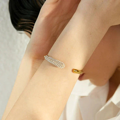 Spike Pearls Bracelet (18K Gold Plated)