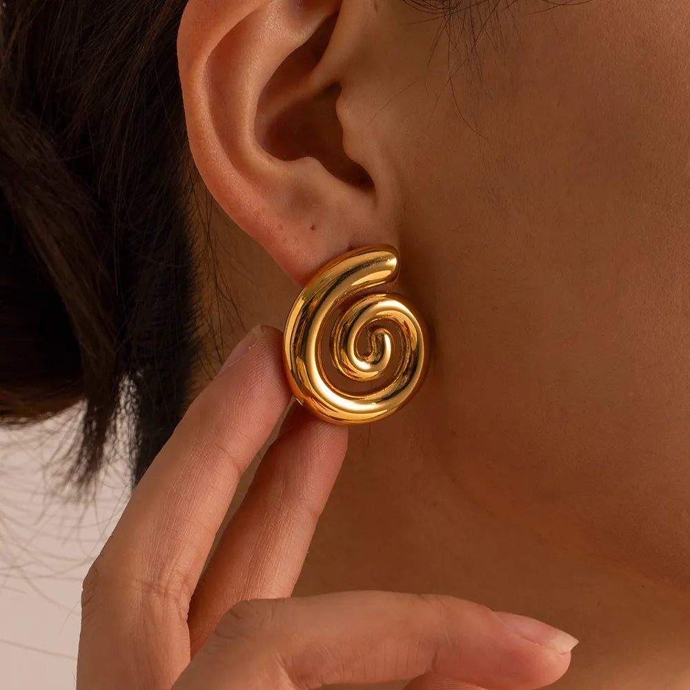 Espiral Chunky Earring (18K Gold Plated)