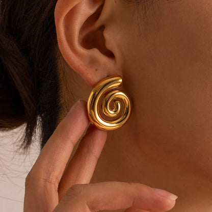 Espiral Chunky Earring (18K Gold Plated)