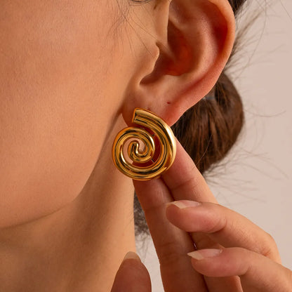 Espiral Chunky Earring (18K Gold Plated)