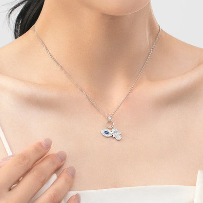 Turkish Eye Zirconia Necklace (Sterling Silver 925)