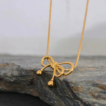 Bow Necklace (18K Gold Plated)