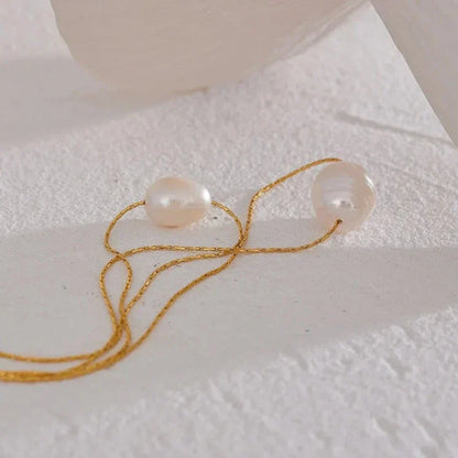 Pearl Dos Capas Necklace (18K Gold Plated)