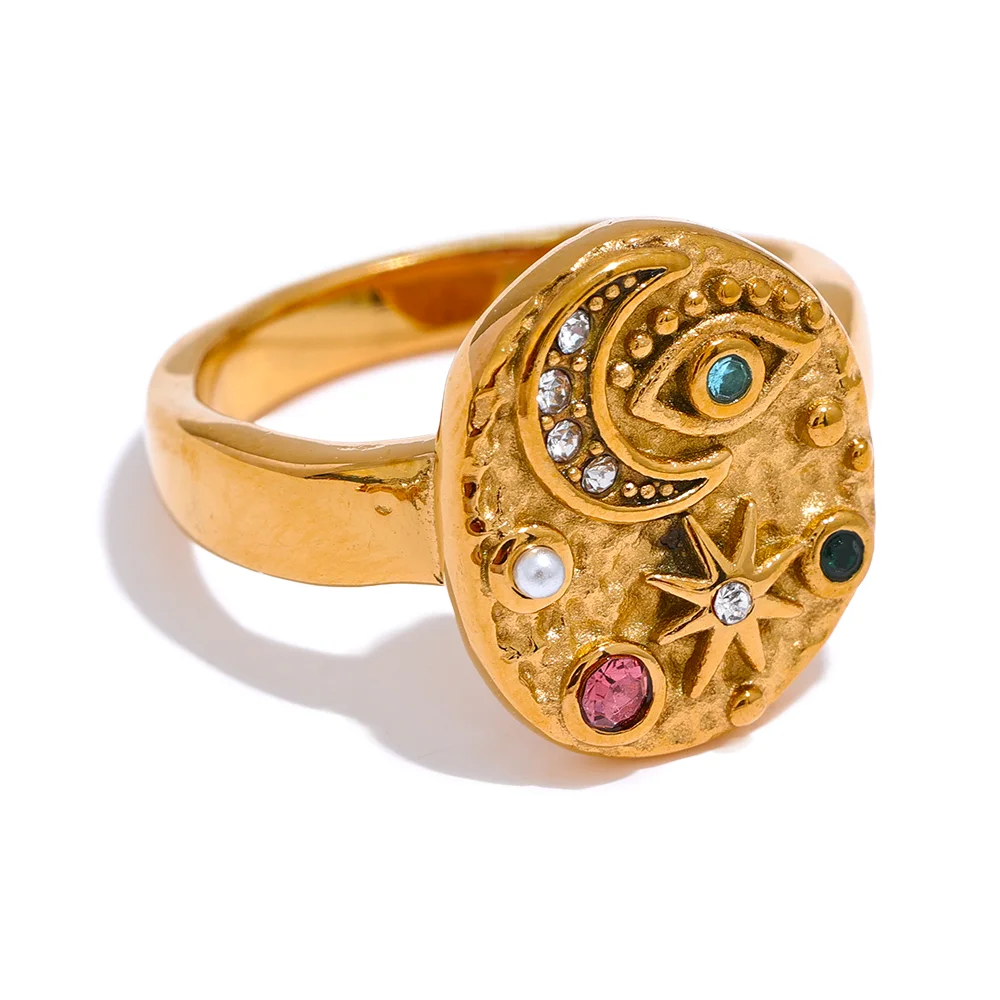 Set Marsella: Necklace + Ring (18K Gold Plated)