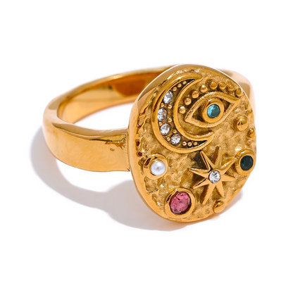Set Marsella: Necklace + Ring (18K Gold Plated)