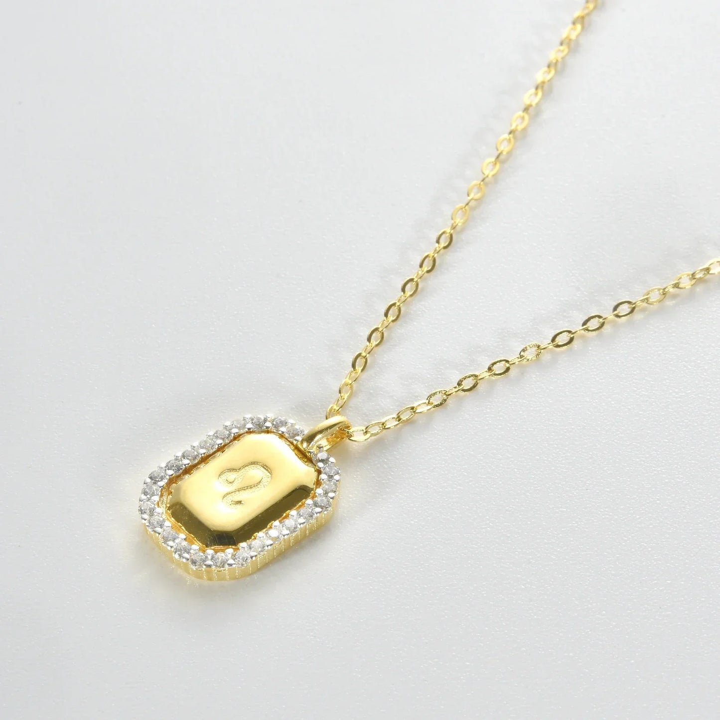 12 Signos del Zodíaco Zirconia Necklace (18K Gold Plated)