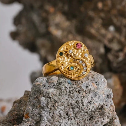 Set Marsella: Necklace + Ring (18K Gold Plated)