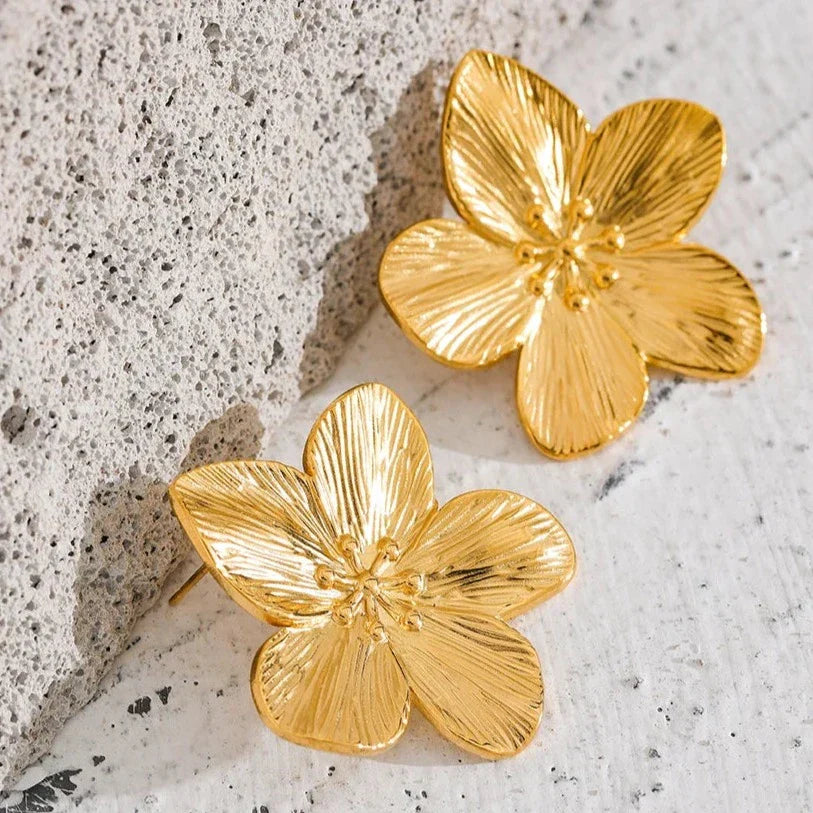 Cherry Blossom Earring (18K Gold Plated)