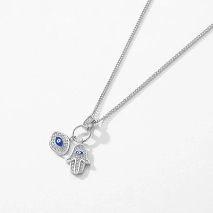 Turkish Eye Zirconia Necklace (Sterling Silver 925)