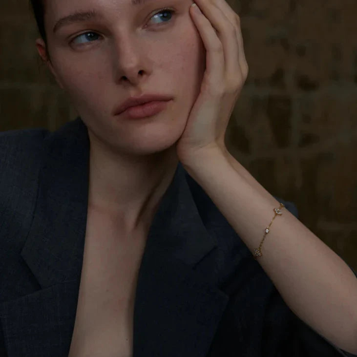Constelación with Zirconia Bracelet (Gold Plated)