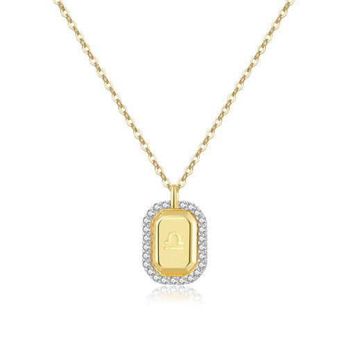 12 Signos del Zodíaco Zirconia Necklace (18K Gold Plated)