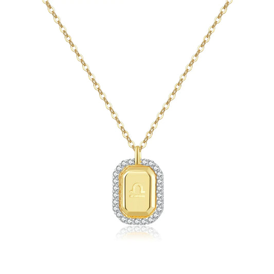 12 Signos del Zodíaco Zirconia Necklace (18K Gold Plated)