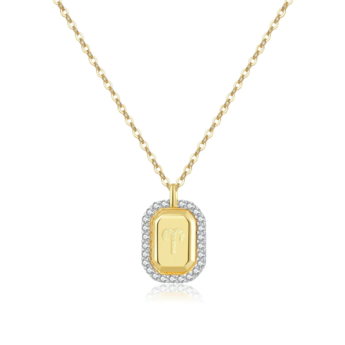 12 Signos del Zodíaco Zirconia Necklace (18K Gold Plated)