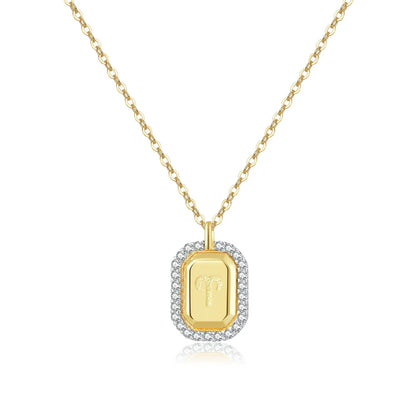 12 Signos del Zodíaco Zirconia Necklace (18K Gold Plated)