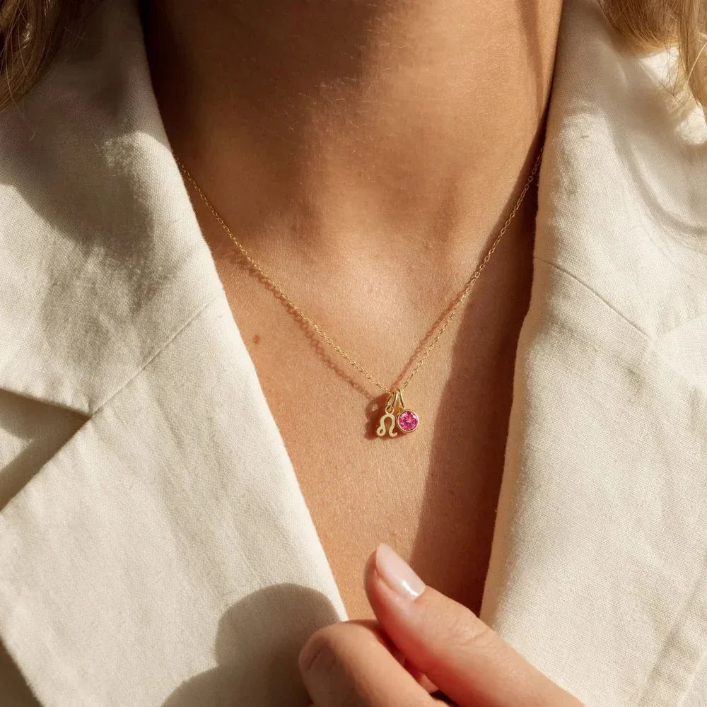Signos with Stones of Nacimiento Necklace (18K Gold Plated)