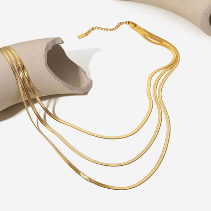 Malla in Triple Capa Necklace (18K Gold Plated)