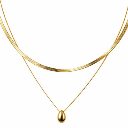 Mixto Goccia Necklace (18K Gold Plated)