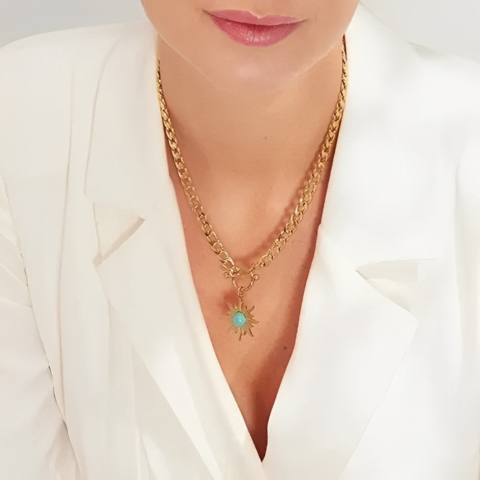 Sun of Mayo Chain Necklace (18K Gold Plated)