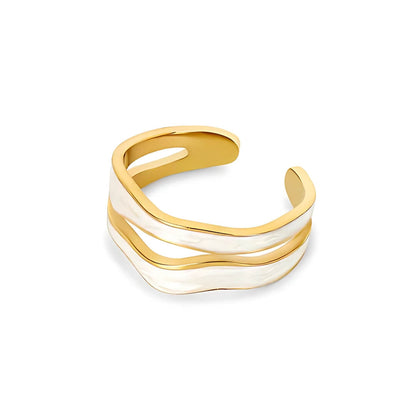 Aurora Asymmetric Adjustable Ring (18K Gold Plated)