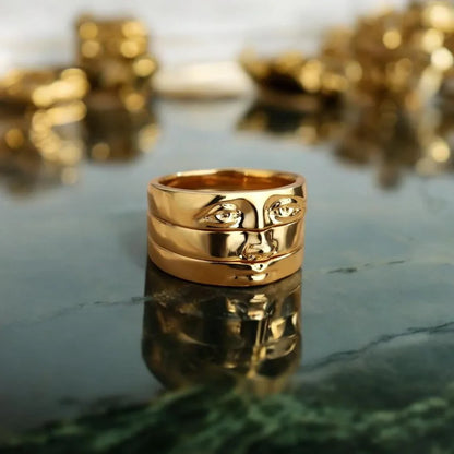 Set of Rings Visage (18K Gold Plated)