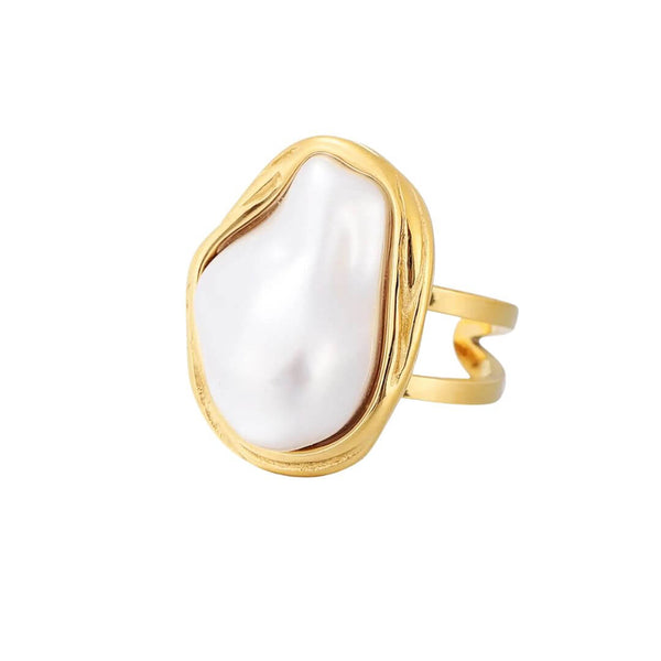 Pearl Aura Ring (Gold Plated)