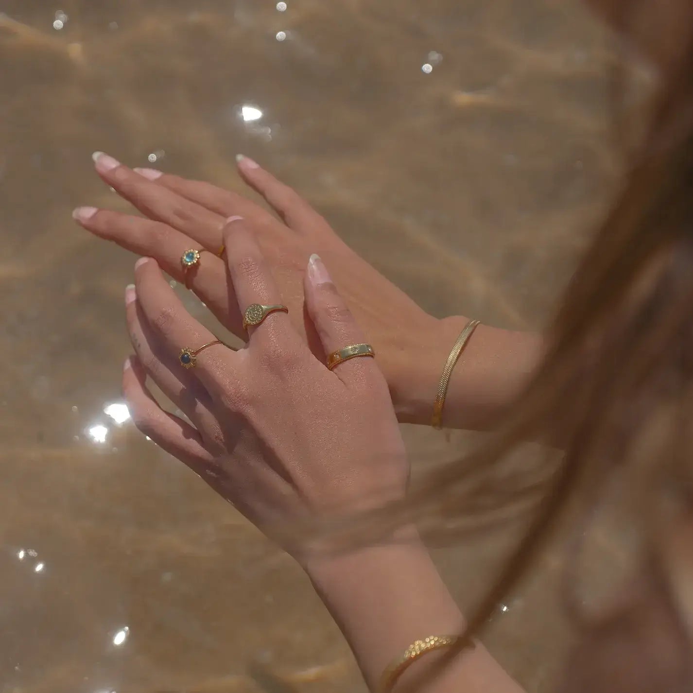 Stella with Zirconia Crystals Ring (18K Gold Plated)