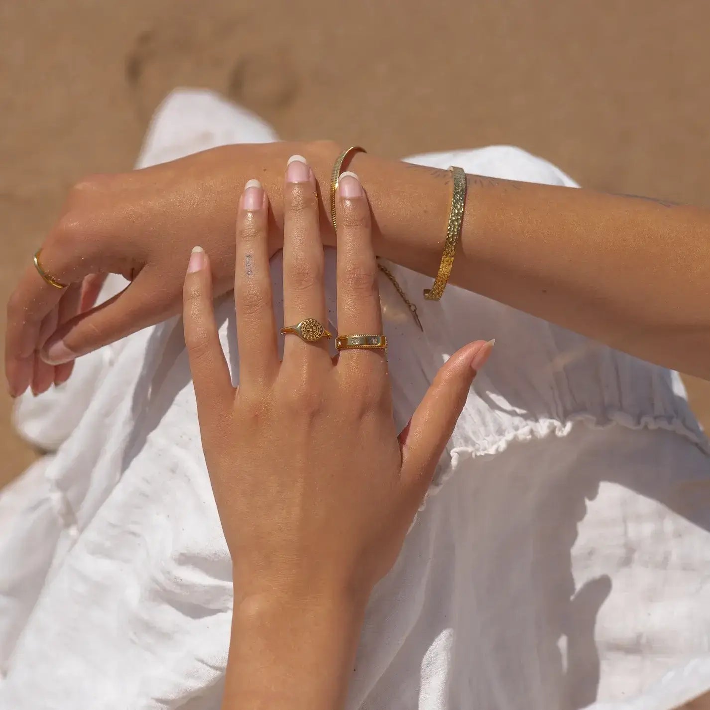 Stella with Zirconia Crystals Ring (18K Gold Plated)
