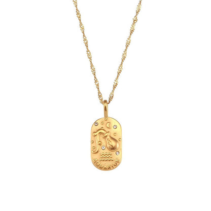 Zodíaco Chain Braided Necklace (18K Gold Plated)
