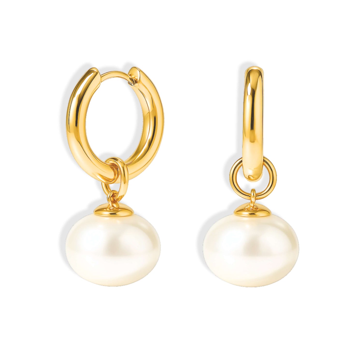 Emma Pearl Minimalist Earring (Chapados in Gold 18K)