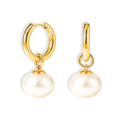 Emma Pearl Minimalist Earring (Chapados in Gold 18K)