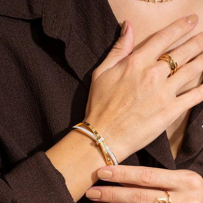 Brazalete Romano Zirconia (18K Gold Plated)