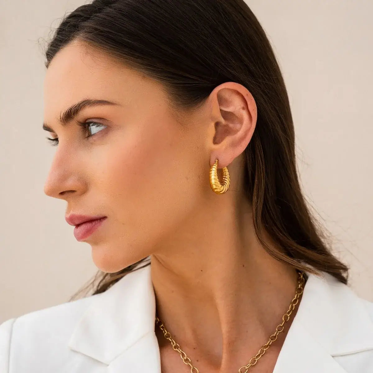 Aro Croissant Earring (Gold Plated)