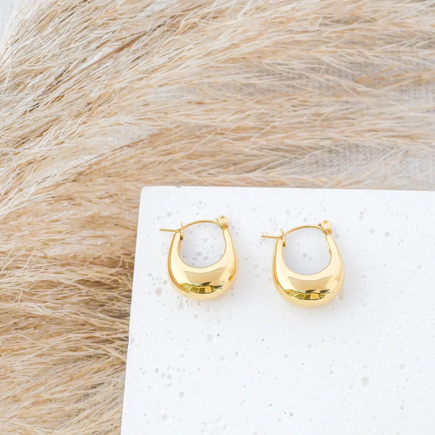 Hoop Canoa Earrings (Gold Plated)