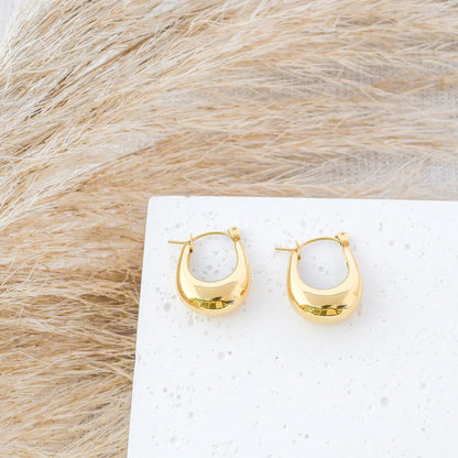 Hoop Canoa Earrings (Gold Plated)