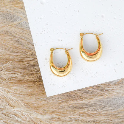 Hoop Canoa Earrings (Gold Plated)