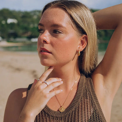 Hoop Canoa Earrings (Gold Plated)