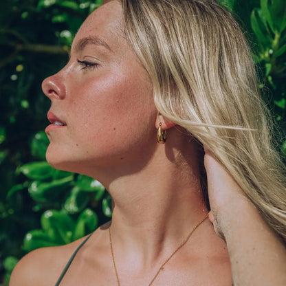 Hoop Canoa Earrings (Gold Plated)