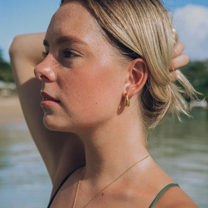 Hoop Canoa Earrings (Gold Plated)