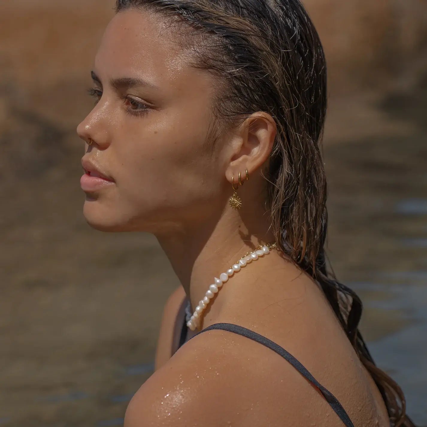 Sun of Mayo Earrings (18K Gold Plated)