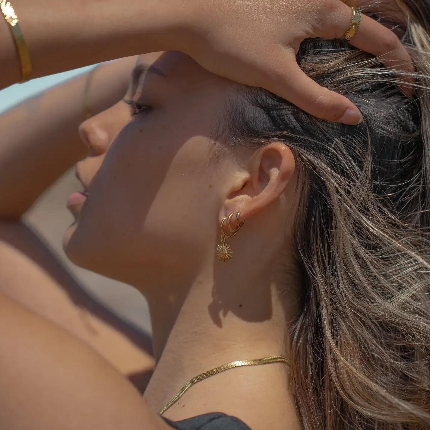 Sun of Mayo Earrings (18K Gold Plated)