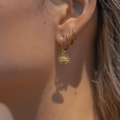 Sun of Mayo Earrings (18K Gold Plated)
