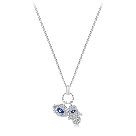 Turkish Eye Zirconia Necklace (Sterling Silver 925)
