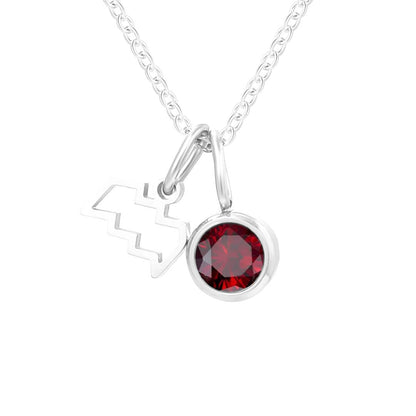 Signos with Stones of Nacimiento Necklace (18K Gold Plated)