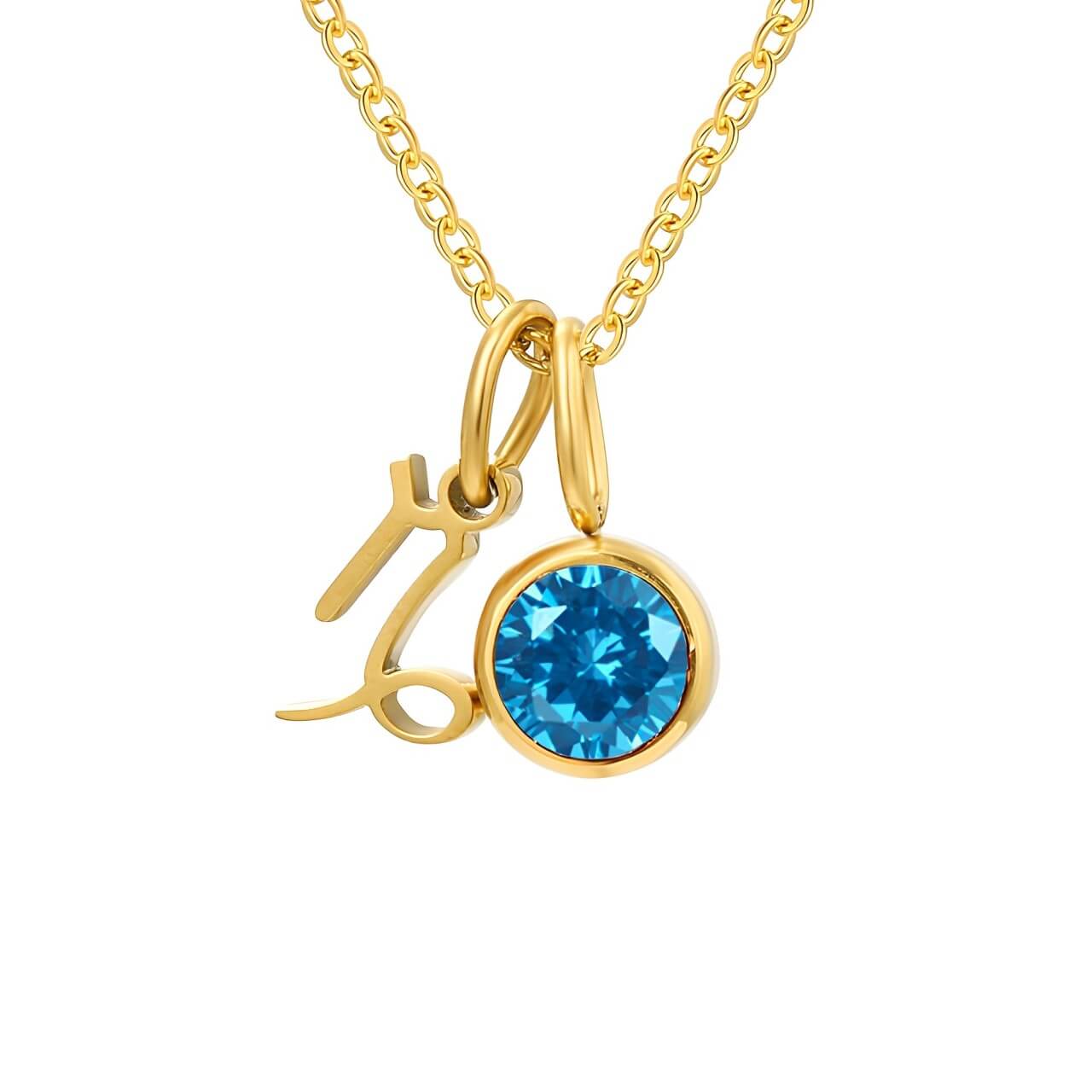 Signos with Stones of Nacimiento Necklace (18K Gold Plated)