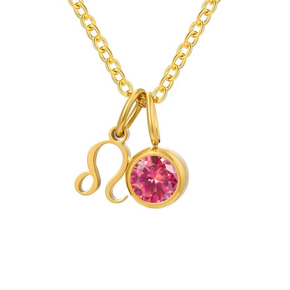 Signos with Stones of Nacimiento Necklace (18K Gold Plated)