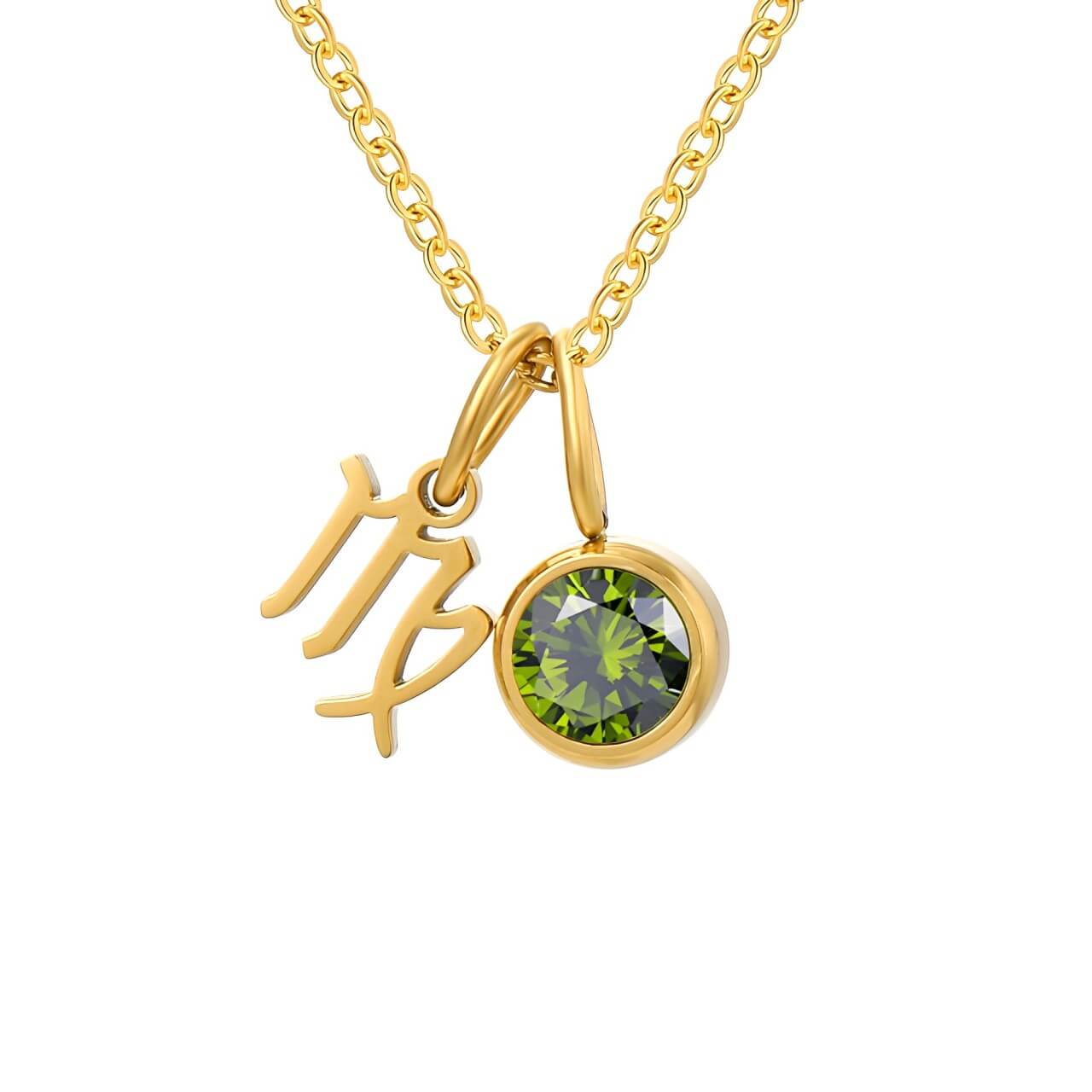 Signos with Stones of Nacimiento Necklace (18K Gold Plated)