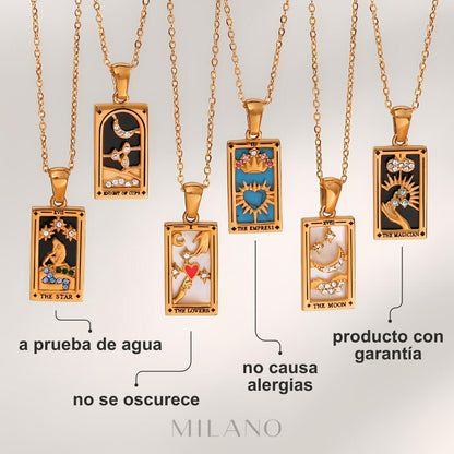Collection Tarot - Necklaces with Pendants of the Cartas (18K Gold Plated)