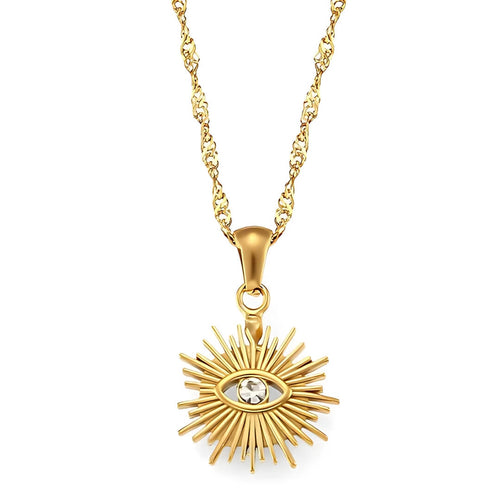 Occhio Zirconia Necklace (18K Gold Plated)