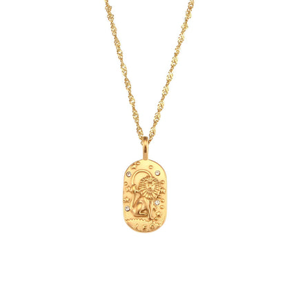 Zodíaco Chain Braided Necklace (18K Gold Plated)