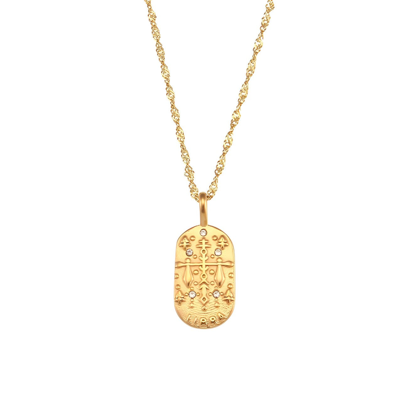 Zodíaco Chain Braided Necklace (18K Gold Plated)